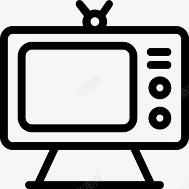 电视天线电视传输图标图标