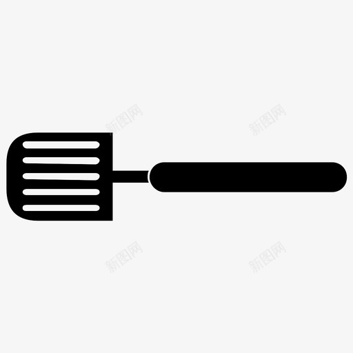 开槽勺食物厨房用具图标svg_新图网 https://ixintu.com 厨房用具 工具 开槽勺 食物