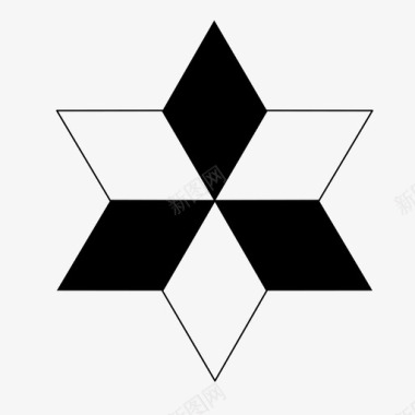 几何形态三维艺术图标图标