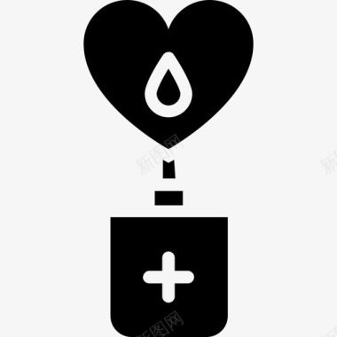 献血输血心脏滴注图标图标