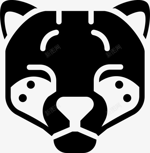 猎豹动物猫图标svg_新图网 https://ixintu.com 动物 动物园 动物园雕文 猎豹 猫
