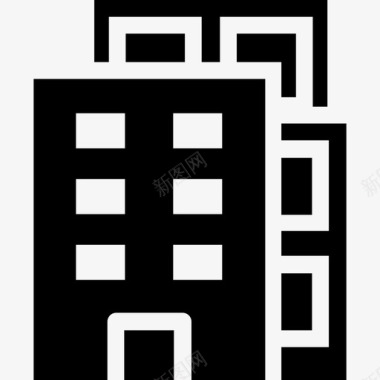 住宅公寓建筑外部图标图标