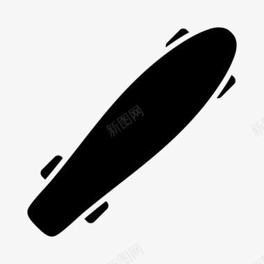 便士板极限运动滑板图标图标
