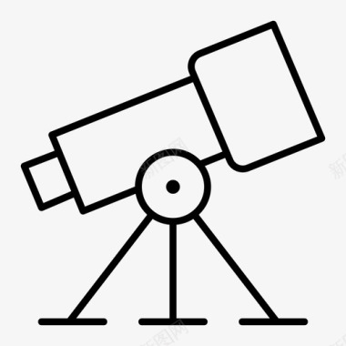 望远镜天文学发现图标图标