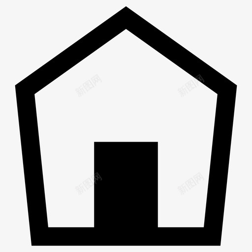 家房子粗体ui图标2svg_新图网 https://ixintu.com 家 房子 粗体ui图标2