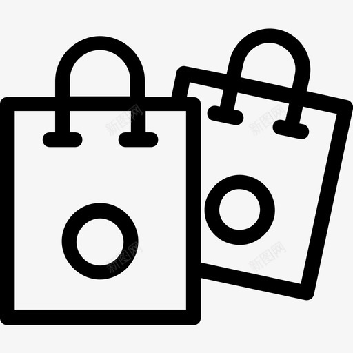 手提袋购物者购物图标svg_新图网 https://ixintu.com 手提袋 网页设计平滑线条图标 购物 购物者 超市