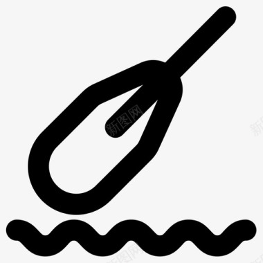 划桨水上运动图标图标