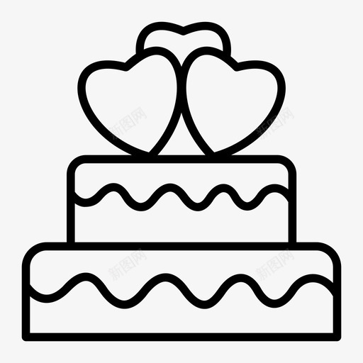 生日蛋糕烘焙食品情人节蛋糕图标svg_新图网 https://ixintu.com 婚礼蛋糕 情人节蛋糕 烘焙食品 生日蛋糕