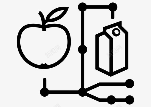 食品供应链农业苹果图标svg_新图网 https://ixintu.com 价值链 农业 区块链 未来产业 果汁 苹果 食品供应链
