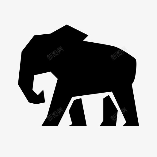 大象非洲非洲象图标svg_新图网 https://ixintu.com 动物 大象 野生 非洲 非洲象