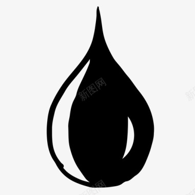 水滴油滴粗略的图标图标