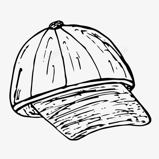 帽子棒球帽手绘图标svg_新图网 https://ixintu.com 头饰 帽子 手绘 棒球帽 素描