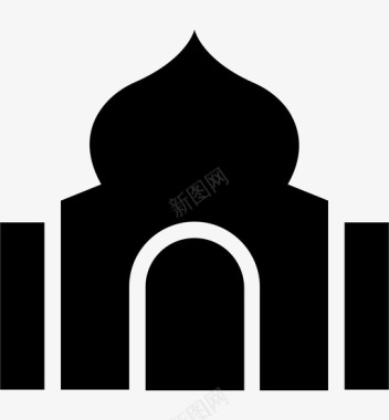 陵墓礼拜堂伊斯兰建筑图标图标