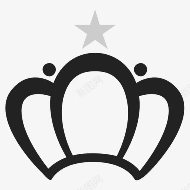 皇冠皇室形状图标图标