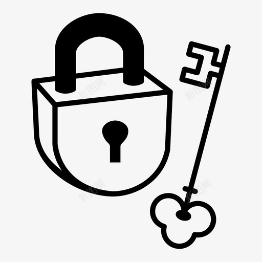 挂锁上锁保护图标svg_新图网 https://ixintu.com 上锁 保护 安全 挂锁