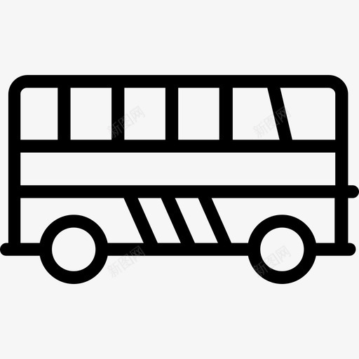 双层巴士汽车巴士地铁图标svg_新图网 https://ixintu.com 公交线路图标 公共汽车 双层巴士 地铁 汽车巴士