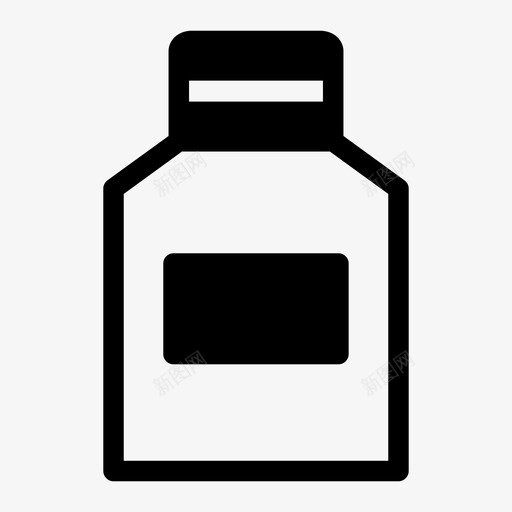 一瓶药护理健康图标svg_新图网 https://ixintu.com 一瓶药 健康 护理 药瓶