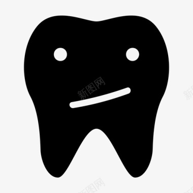 蛀牙牙齿表情图标图标