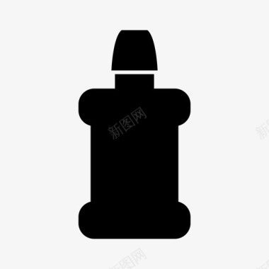 漱口水奶瓶清洁剂图标图标