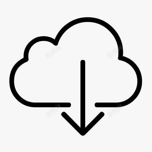 Cloud download-云下载svg_新图网 https://ixintu.com Cloud download-云下载