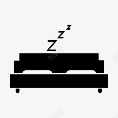 卧室晚上睡觉图标图标