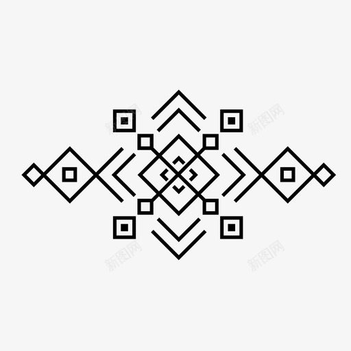 装饰抽象阿兹台克图标svg_新图网 https://ixintu.com 几何学 抽象设计 装饰 设计元素 阿兹台克 阿兹特克几何学