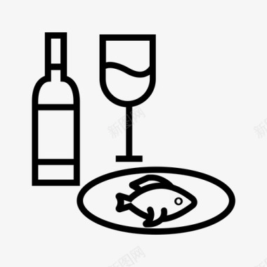 餐酒晚餐图标图标