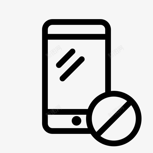 禁止使用手机手机已锁定图标svg_新图网 https://ixintu.com 已锁定 手机 智能手机 禁止使用 禁止使用手机