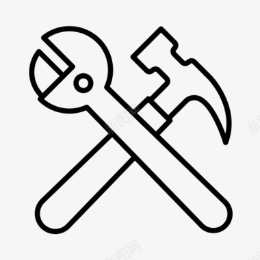 工具建筑工人锤子图标图标