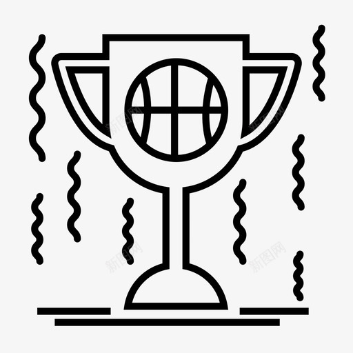 篮球成就奖杯图标svg_新图网 https://ixintu.com 奖杯 篮球成就