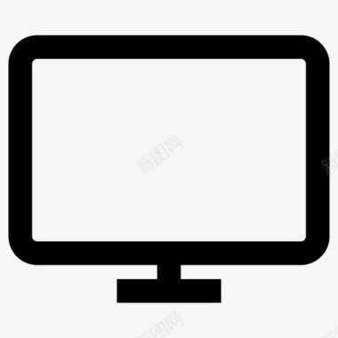 计算机显示器粗体ui图标2图标