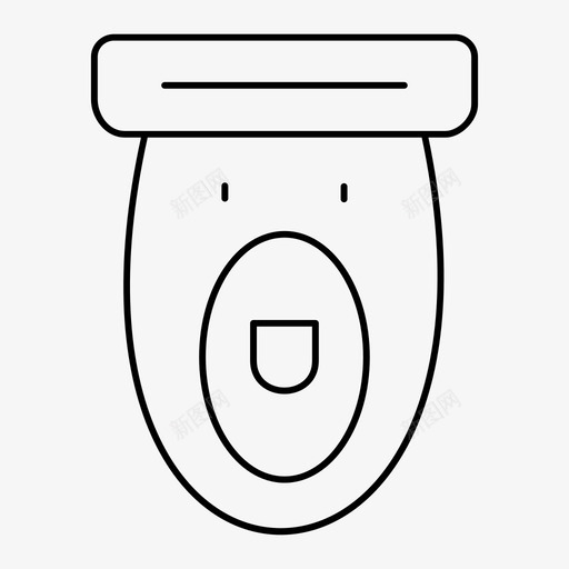 马桶盖浴室卫生图标svg_新图网 https://ixintu.com 卫生 卫生间 浴室 马桶盖