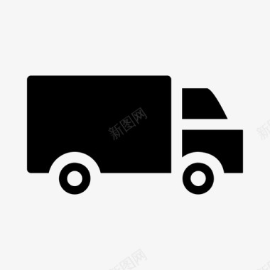 卡车箱式卡车汽车图标图标