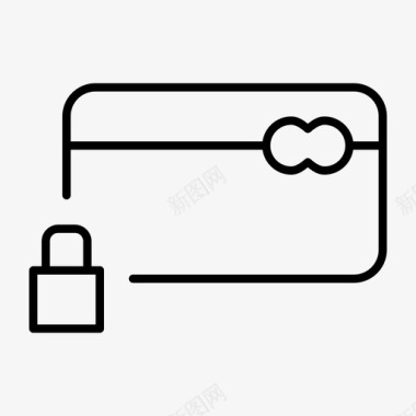 安全支付信用卡锁图标图标