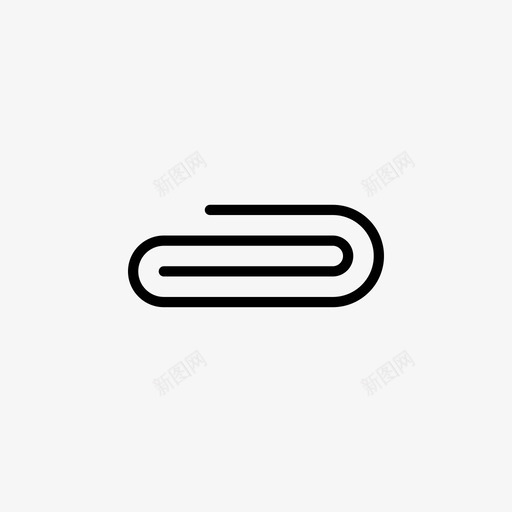 附件回形针图标svg_新图网 https://ixintu.com 回形针 附件
