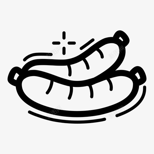 香肠食物美味的食物图标svg_新图网 https://ixintu.com 美味的食物 食物 香肠