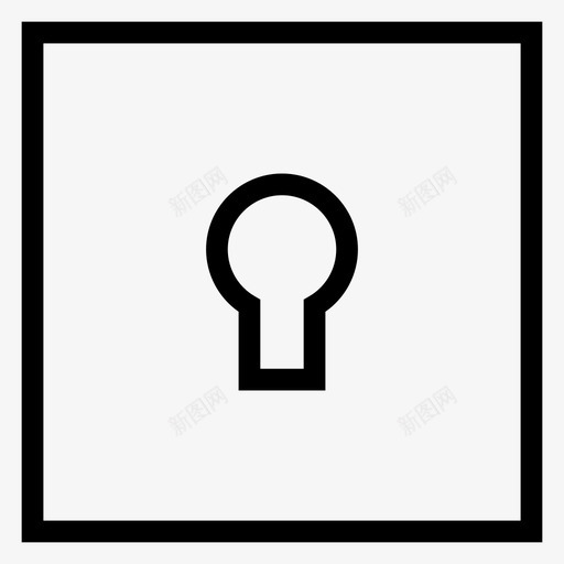 钥匙孔锁隐私图标svg_新图网 https://ixintu.com 保护 安全 安全线图标第一卷 钥匙孔 锁 隐私