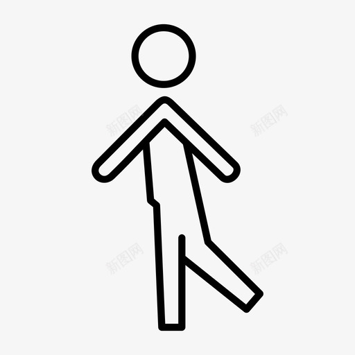 散步锻炼人图标svg_新图网 https://ixintu.com 人 散步 步行者 锻炼