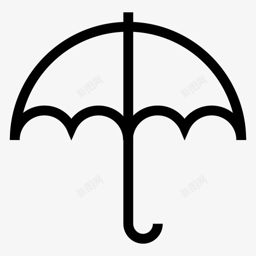 伞保护雨图标svg_新图网 https://ixintu.com 伞 保护 天气 安全线图标第一卷 雨