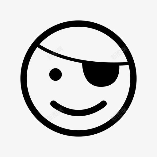 海盗表情眼罩脸图标svg_新图网 https://ixintu.com 快乐 海盗表情 眼罩 脸 表情
