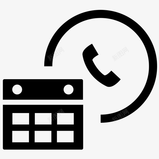 活动联系人电话会议图标svg_新图网 https://ixintu.com 会议 日程安排 活动联系人 电话