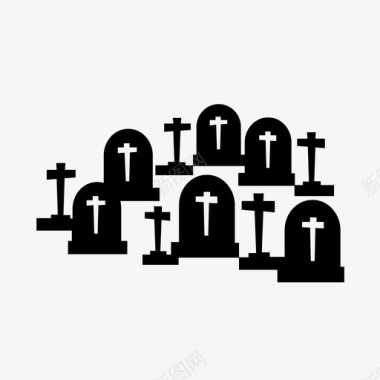 墓地死亡墓石图标图标