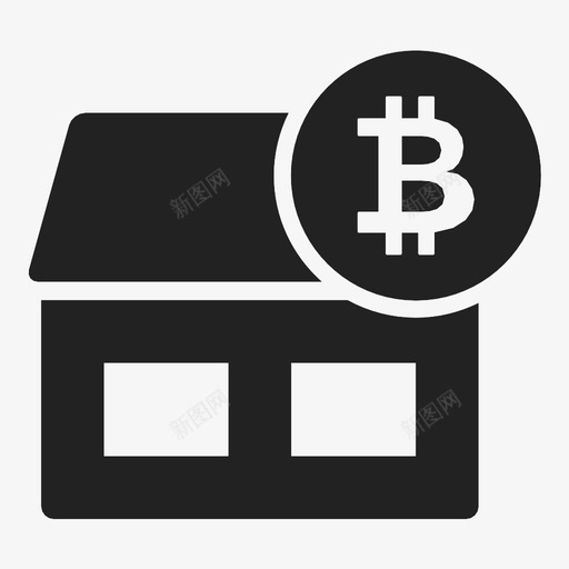 比特币房子虚拟货币图标svg_新图网 https://ixintu.com 房子 比特币 虚拟货币