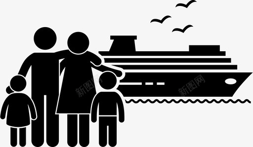 一家人在游轮上度假乘船图标svg_新图网 https://ixintu.com 一家人在游轮上 乘船 全家logo 全家出游 度假 旅行