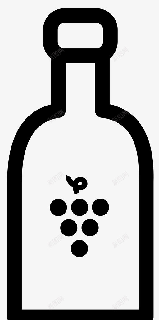 葡萄汁瓶子图标svg_新图网 https://ixintu.com 瓶子 葡萄汁