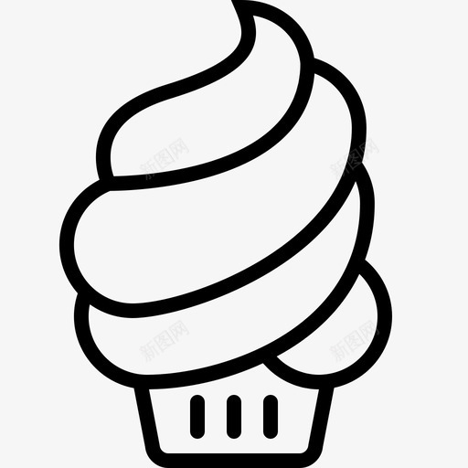 松饼糕点小吃甜点图标svg_新图网 https://ixintu.com 咖啡店图标集 小吃 松饼糕点 甜点