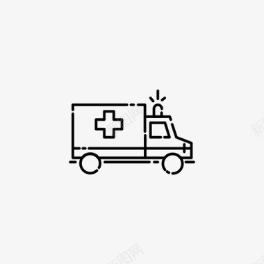 救护车紧急车辆图标图标