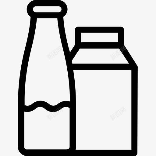 果汁和牛奶奶昔苹果系列图标svg_新图网 https://ixintu.com 奶昔 果汁和牛奶 苹果系列图标