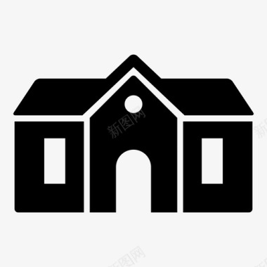 房子建筑物庄园图标图标