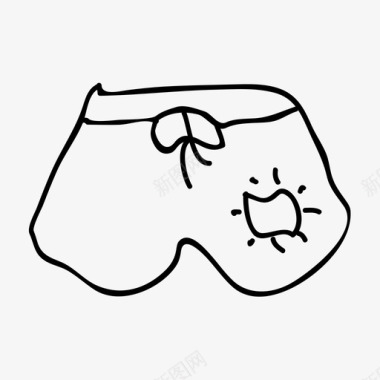 泳裤拳击裤裤子图标图标